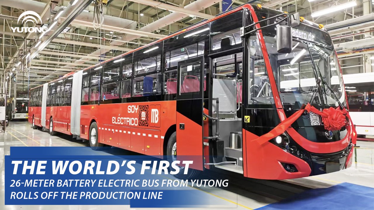 26 metrli akkumulyatorli elektr avtobusi chiqib ketdi