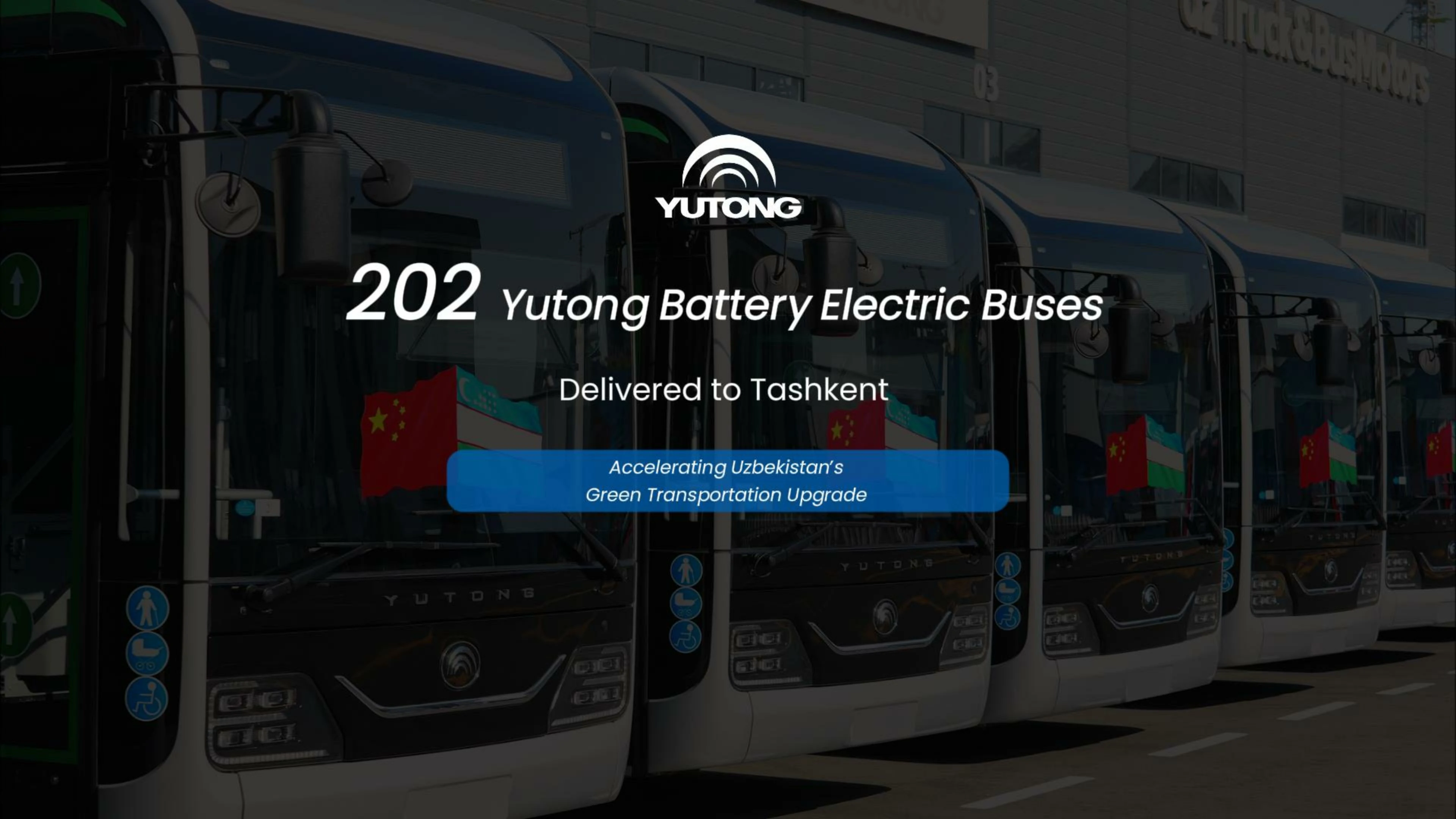 202 аккумуляторных электрических автобуса Yutong доставлено в Ташкент